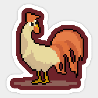 Wildlife's Pixel Symphony Rooster Sticker